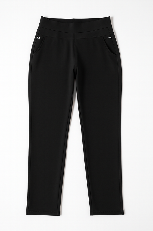 Cotton Double Pocket Diamanté Badge Detail Carla Pant - Black