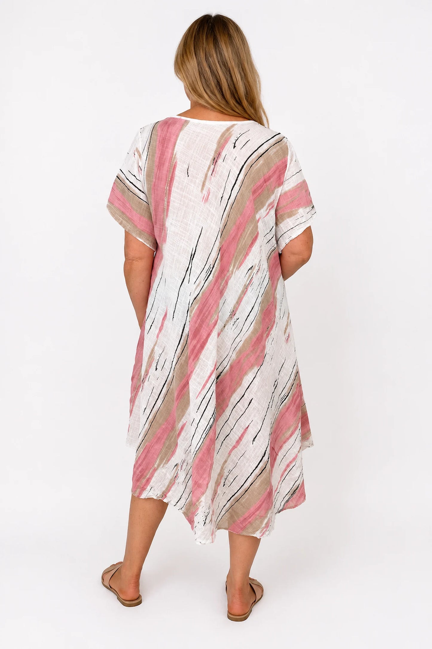 Cotton Helena Dress - Vintage Rose