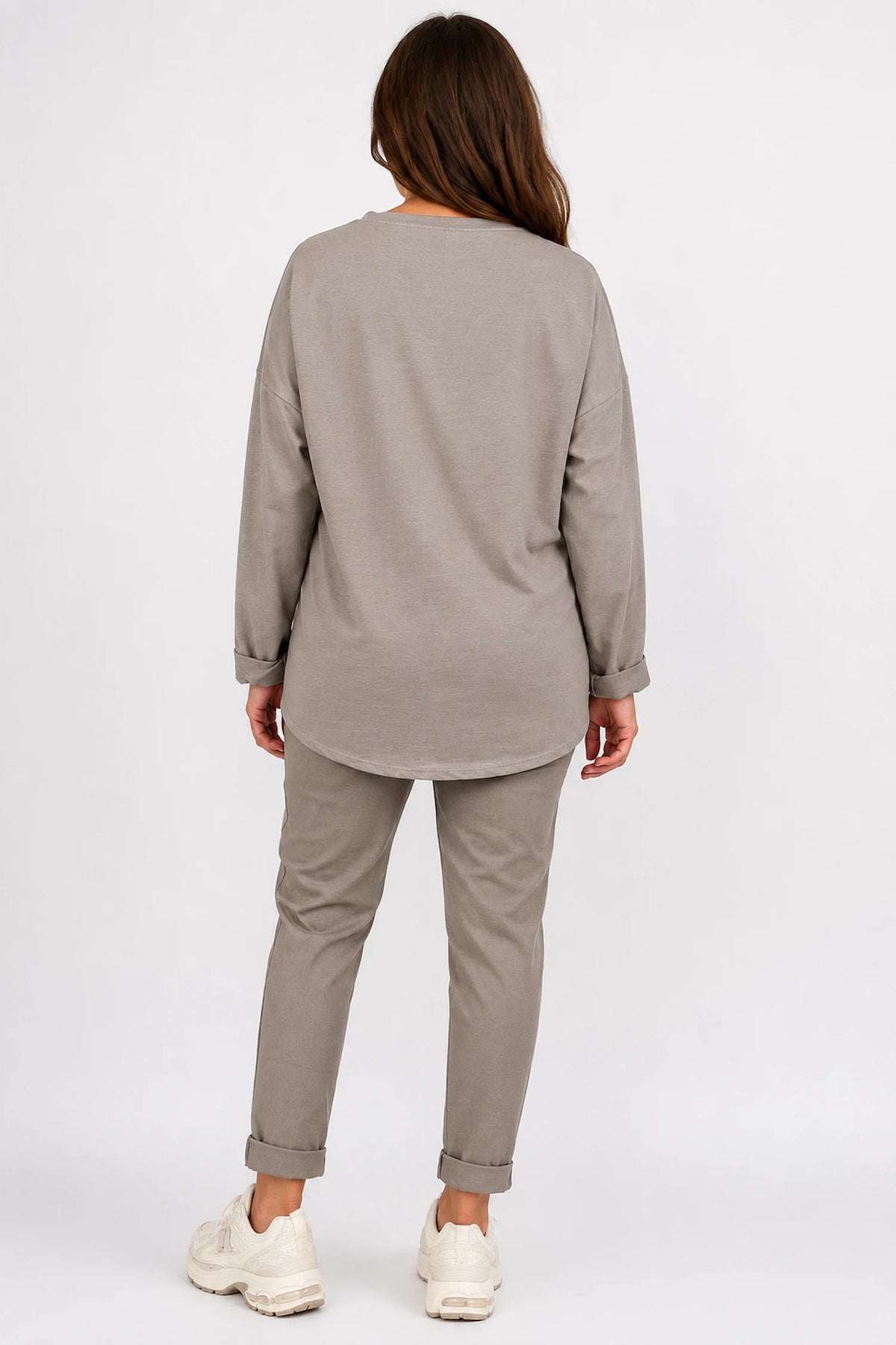 Cotton Button Detail Ezra Top - Mocha