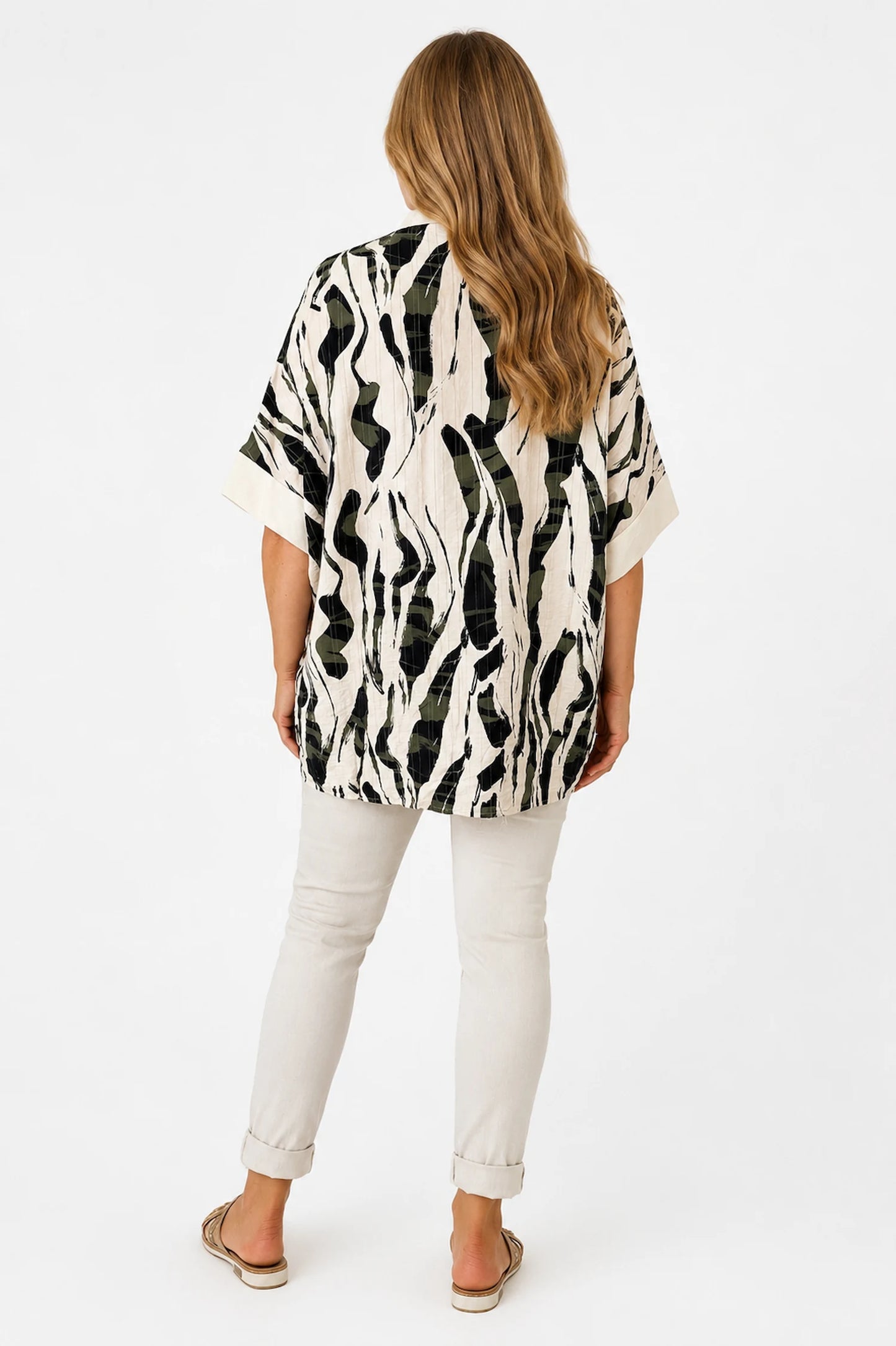 Gold Stitch Everet Button Shirt - Khaki