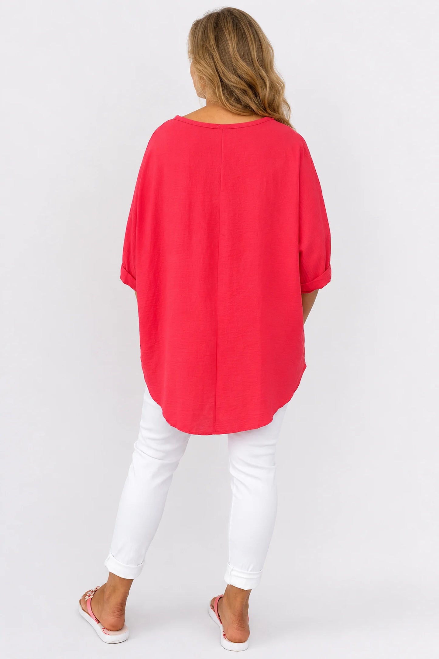 Lightweight Flow Telisa Necklace Top - Cherry