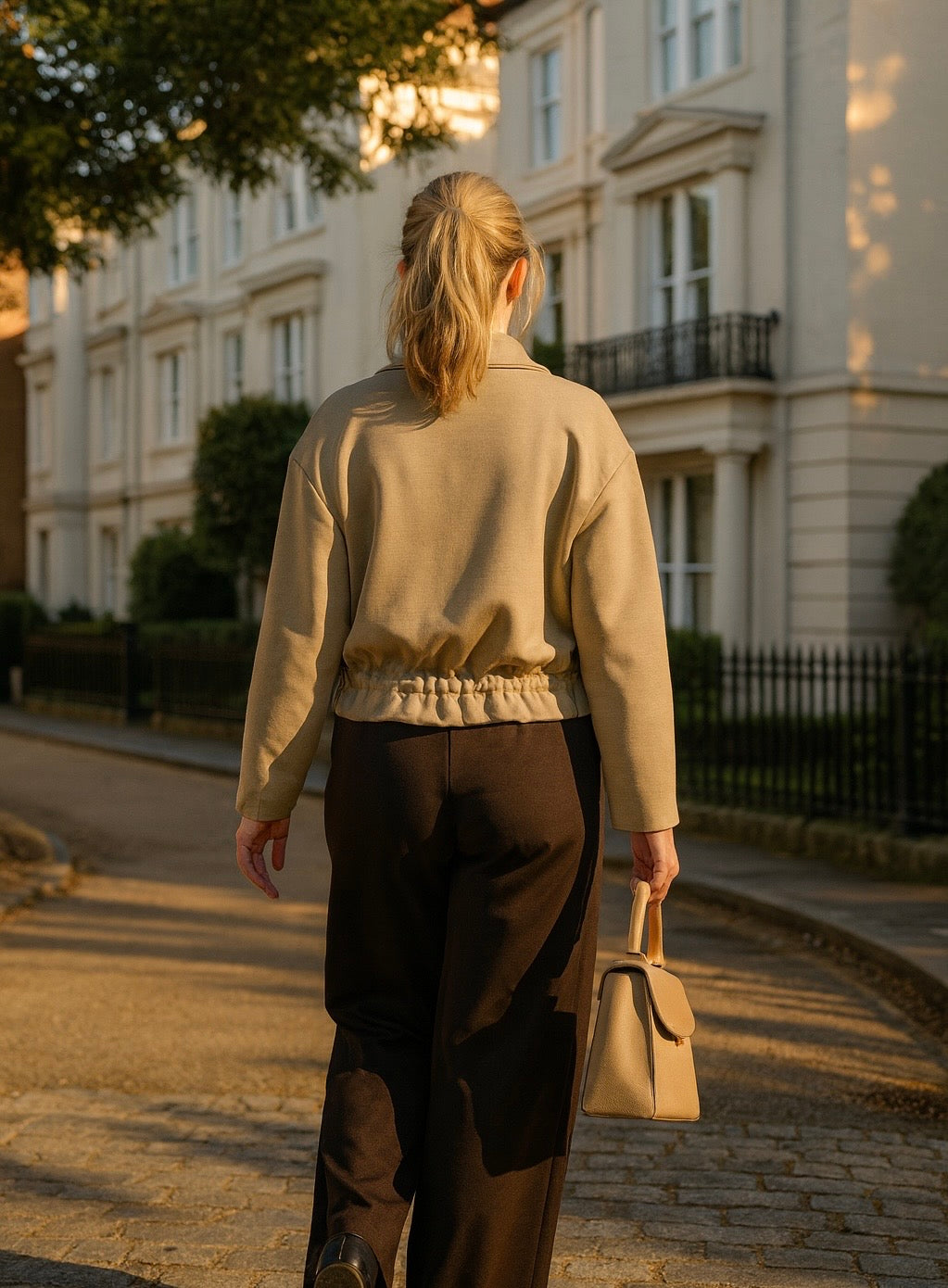 Chelsea Button Detail Jacket - Beige