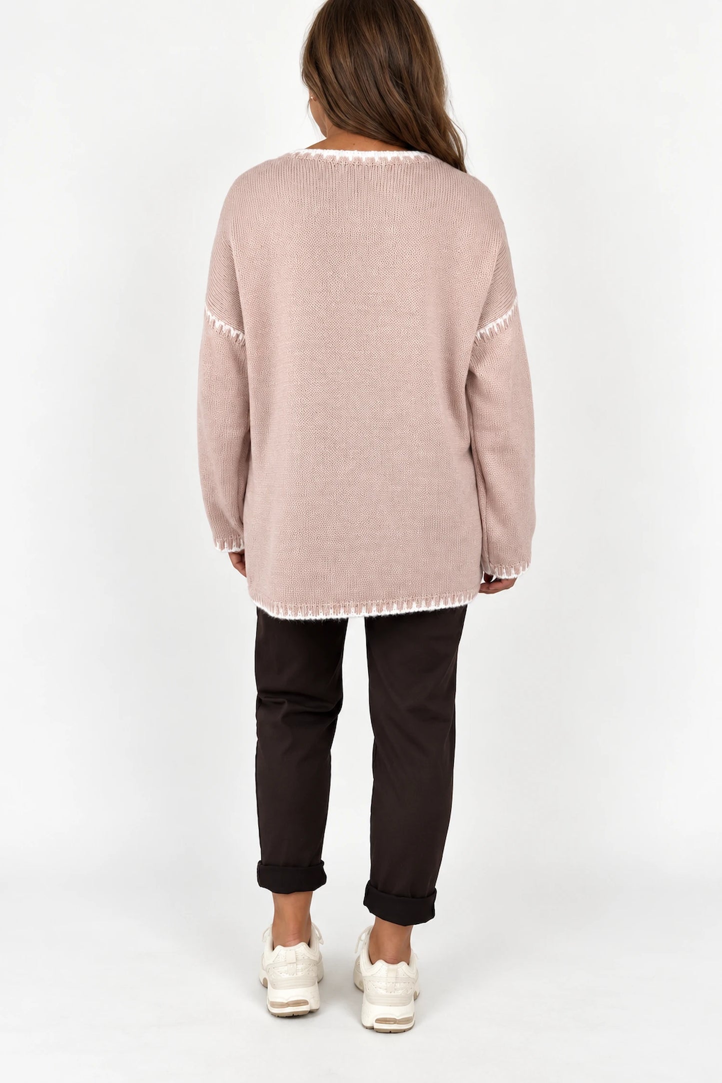 Wool Mix Veronica Lightweight Knit Jumper - Rosewood Pink