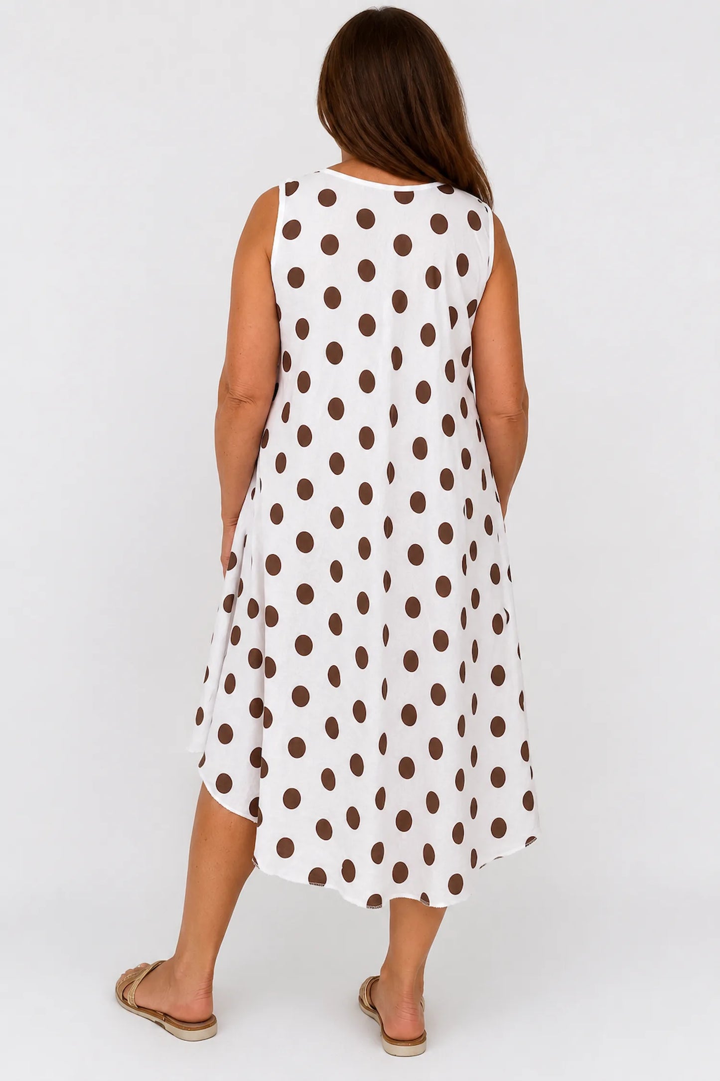 Cotton Polka Dot Verity Dress - White