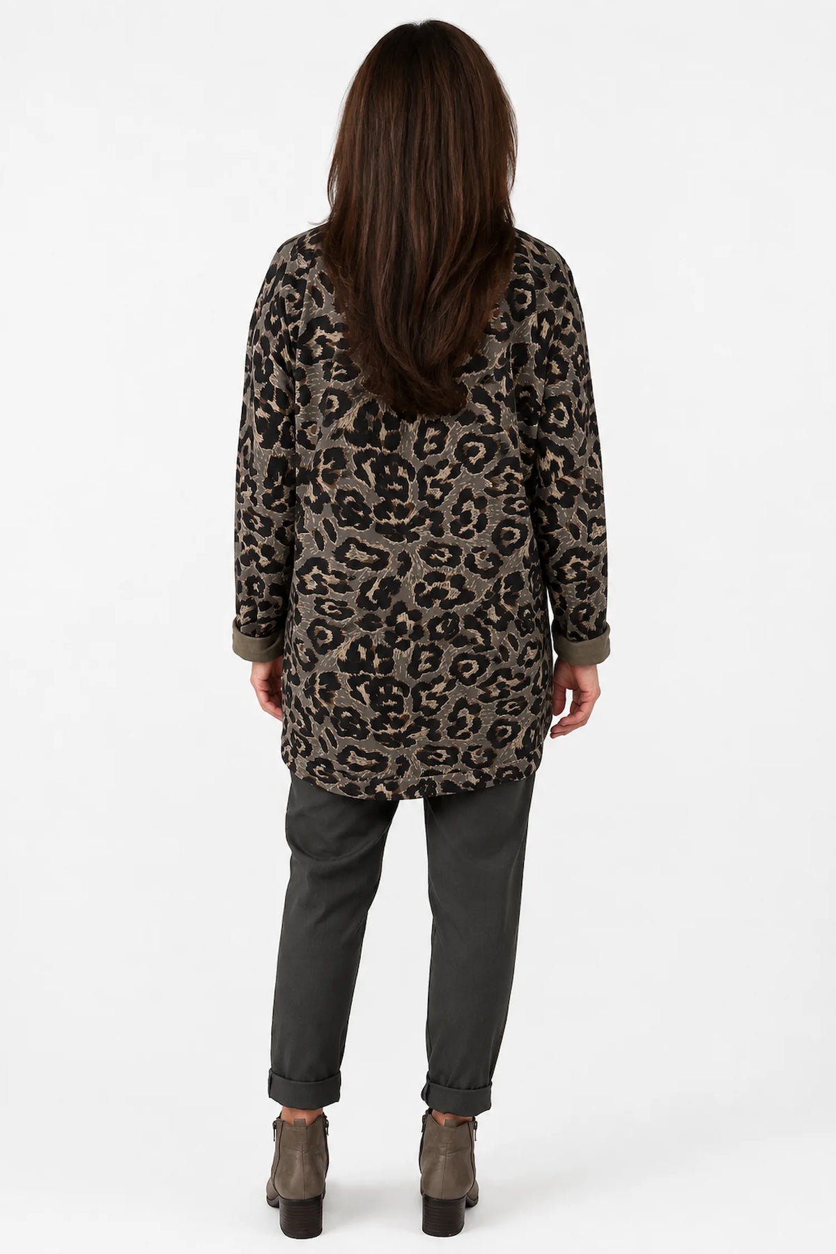 Pure Cotton Divera Leopard Top - Mocha