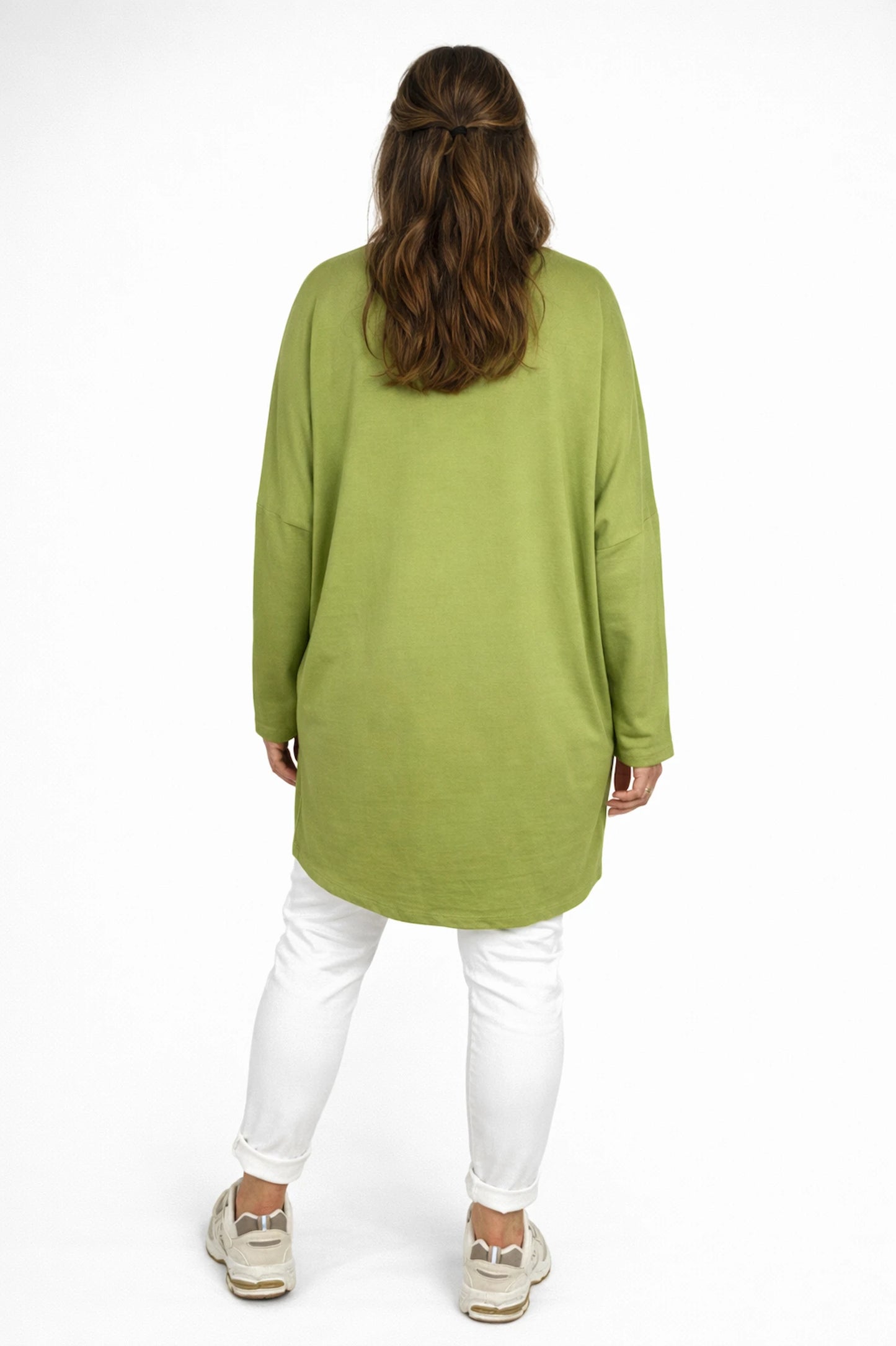 Pure Cotton Pocket Detail Michelle Top - Lime