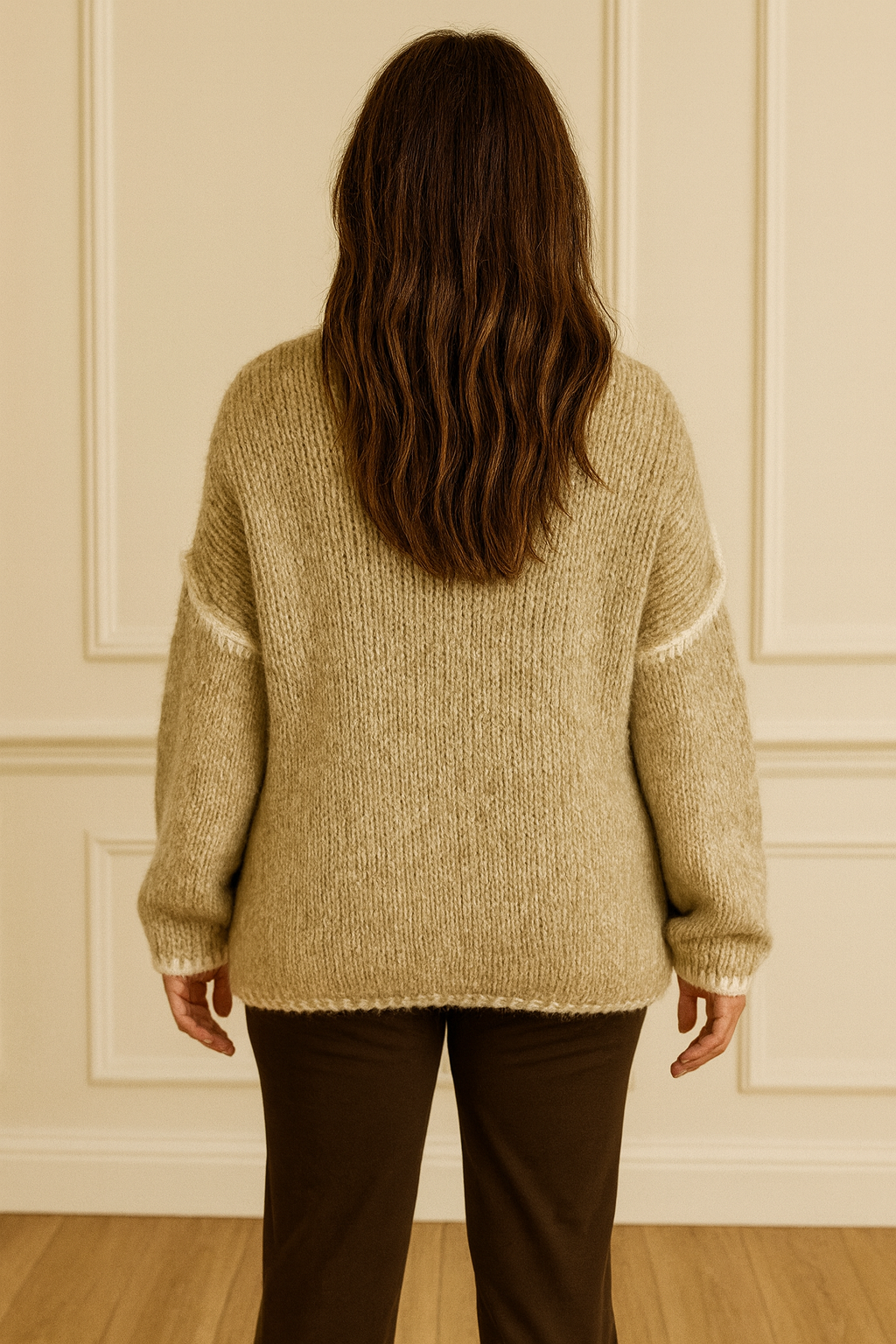 Wool Mix Cana Jumper - Beige/Cream