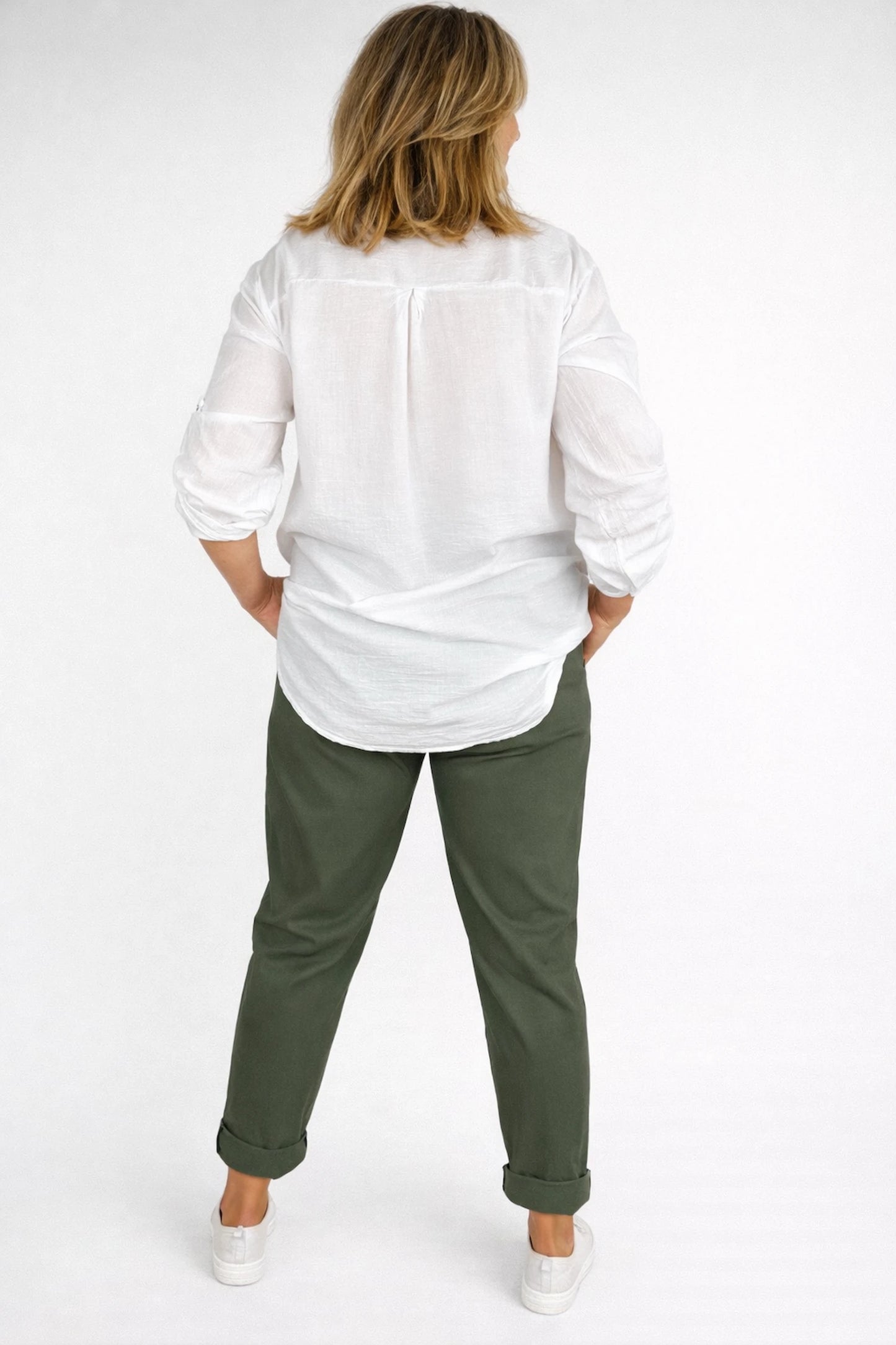 Double Pocket Stretch Chino Pants - Khaki