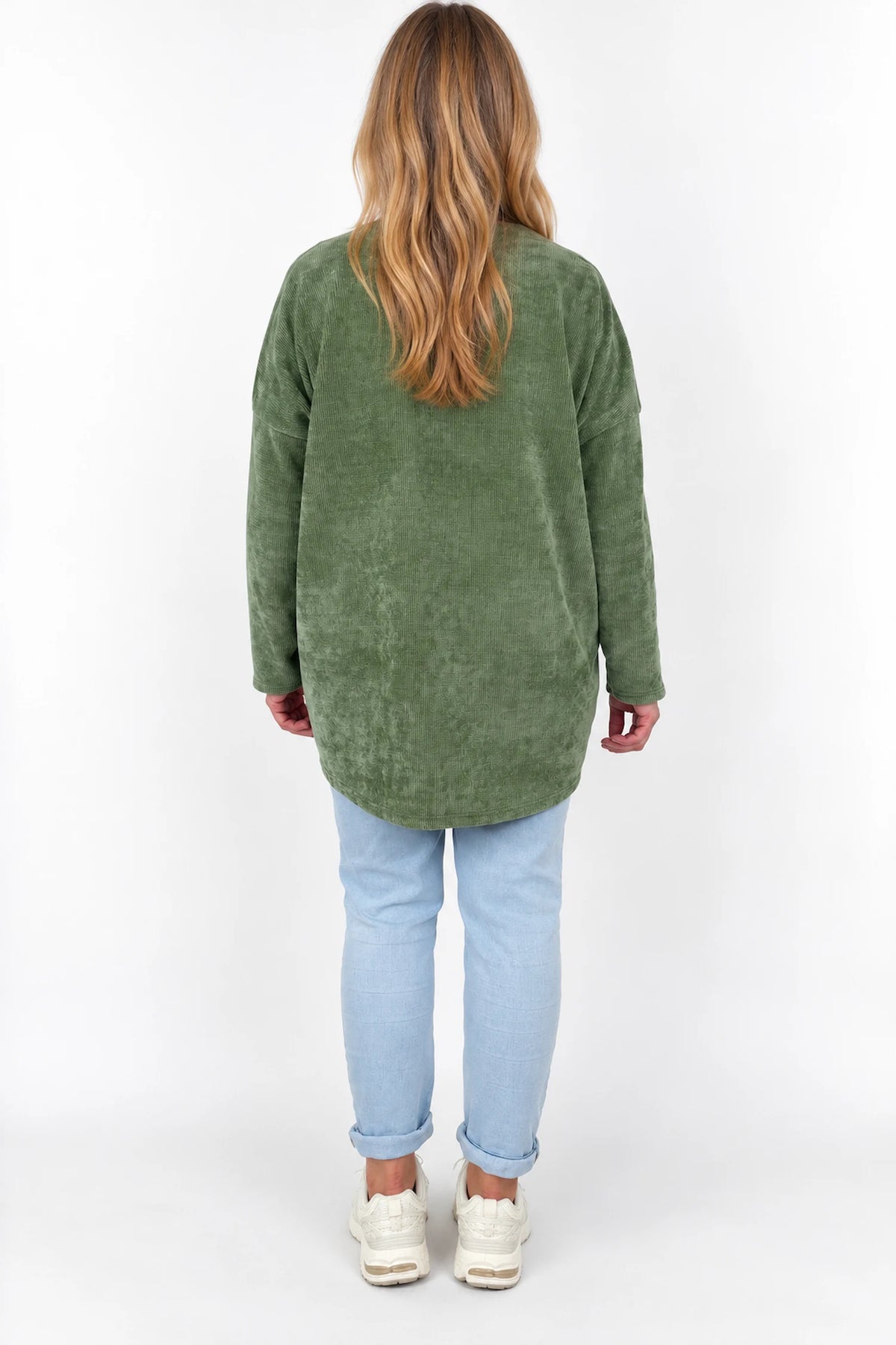 Ariana Chenille Necklace Top - Vintage Sage