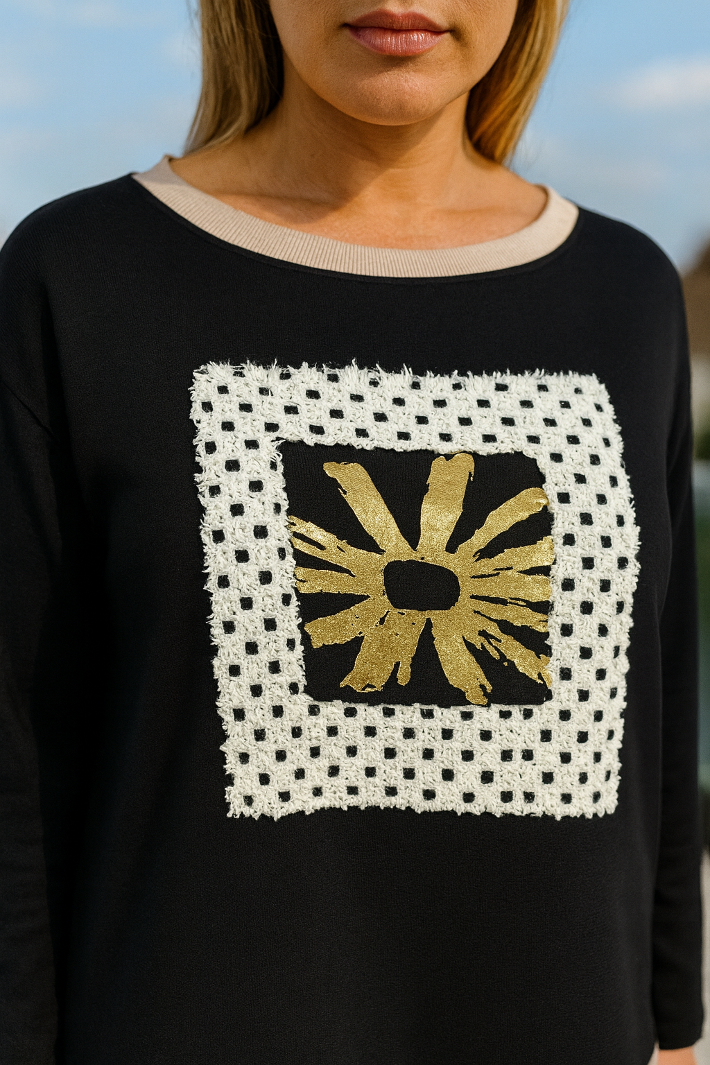 Golden Fleur Aurelia Bloom Top - Black