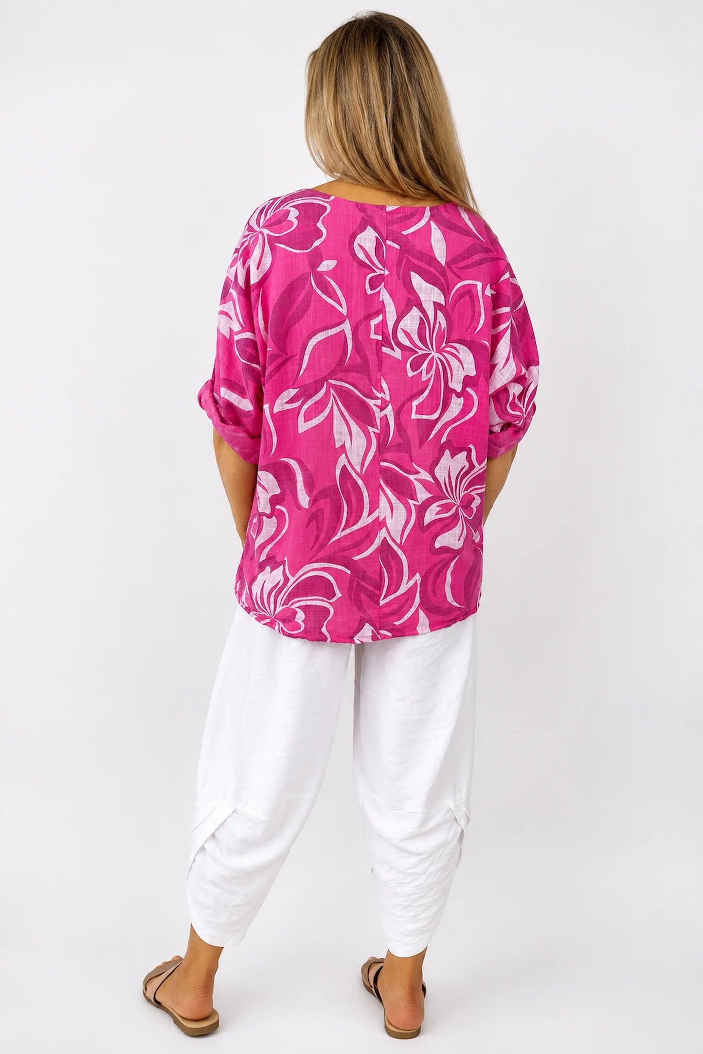 Pure Cotton Pesali Necklace Top - Cerys Pink