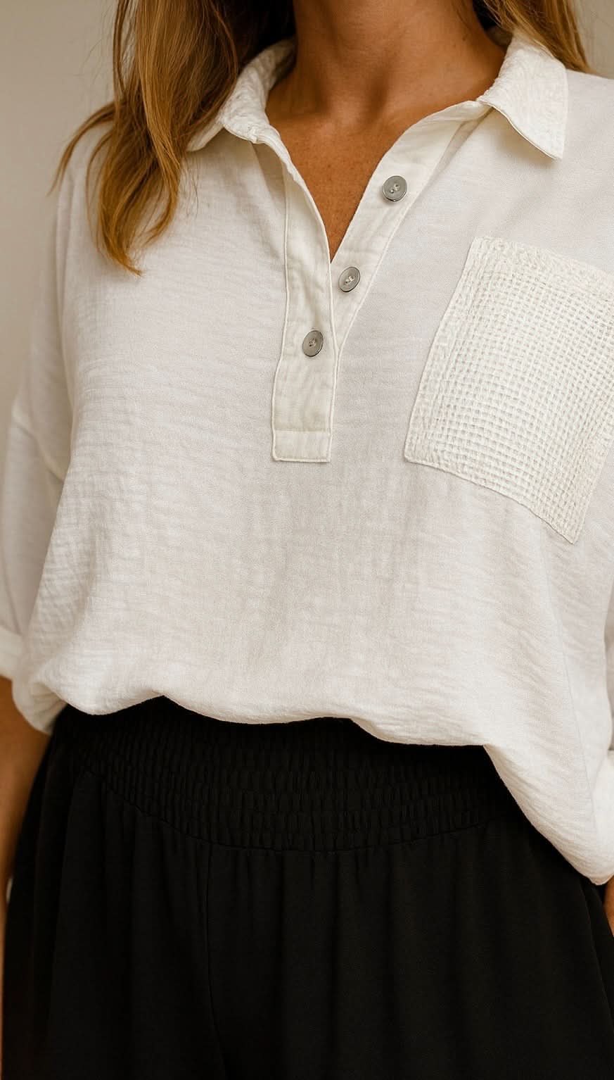 Italia Elasticated Waist Wide Leg Palazzo Pant - Black