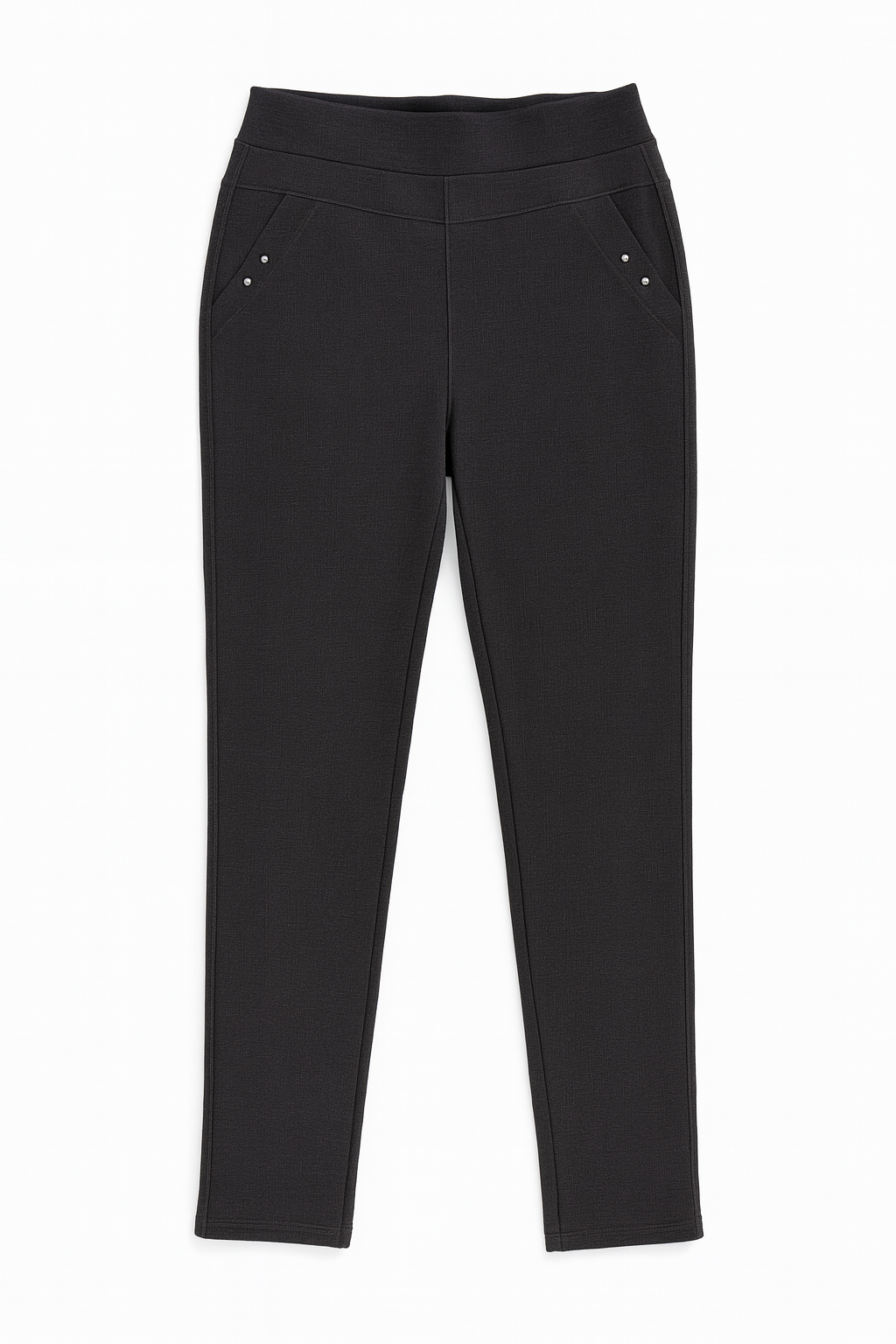 Cotton Double Back And Front Pocket Capari Pant - Dark Charcoal