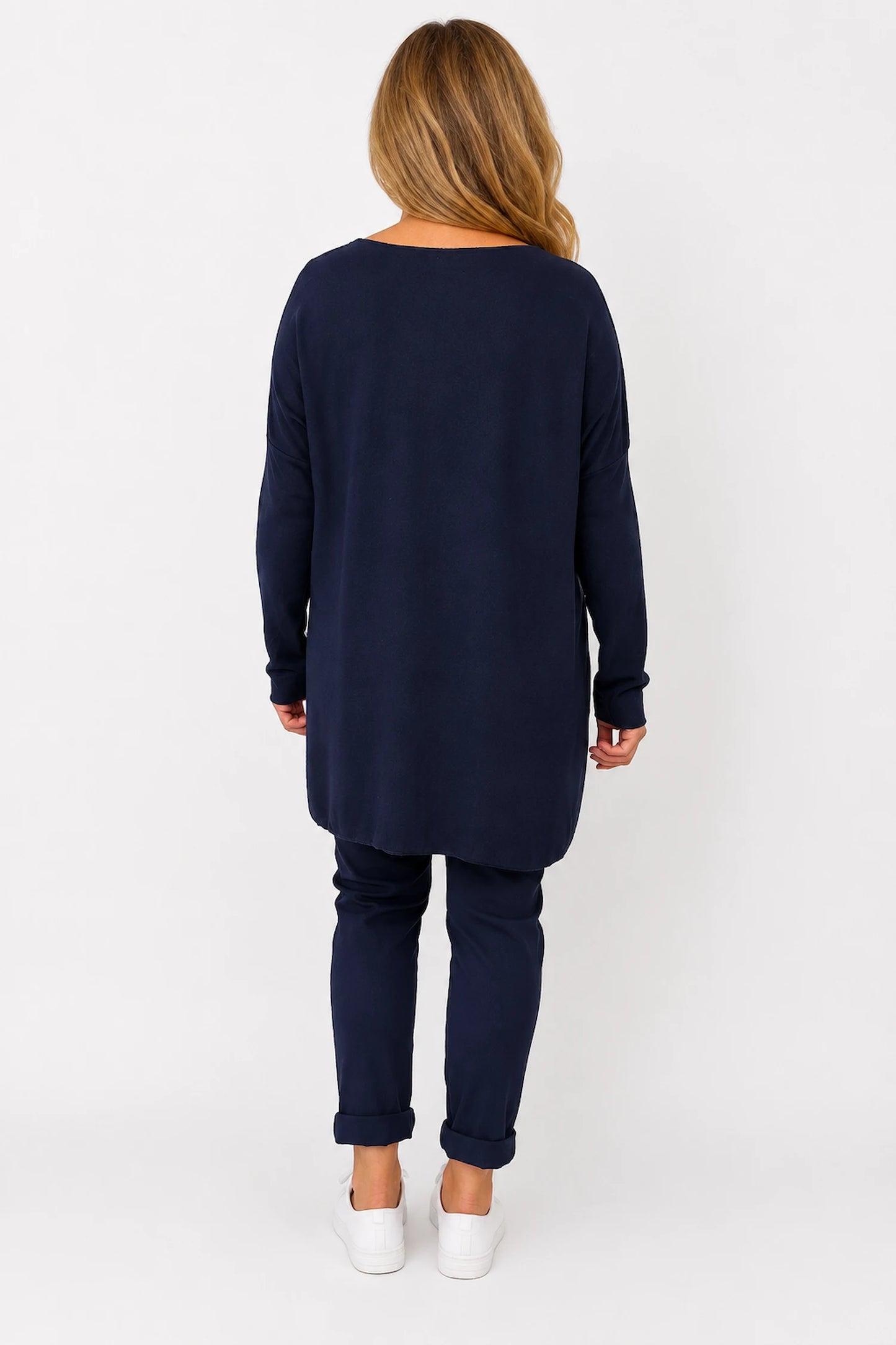 Wool Mix Soft Knit Cassi Top - Navy