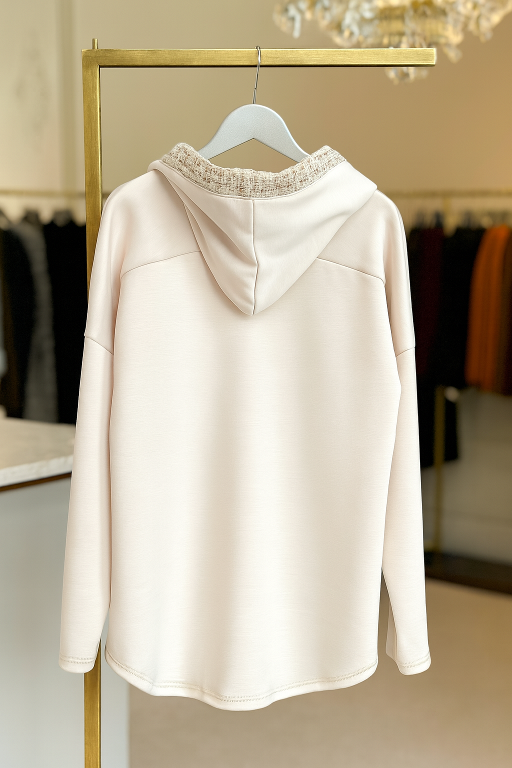 Heritage Stitch Woven Heart Veria Hoodie - Beige