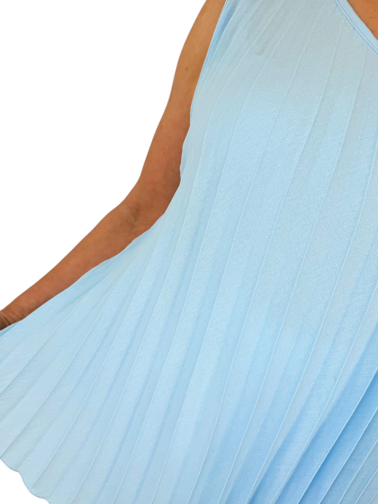 Amalfi Pleated Italia Vest - Baby Blue