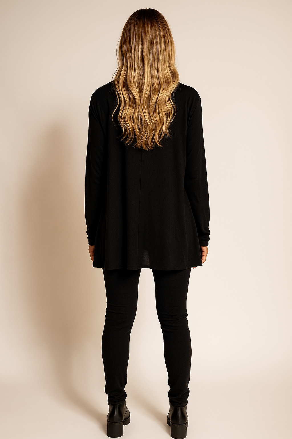 Wool Mix Diamanté Heart Ezra Top - Black