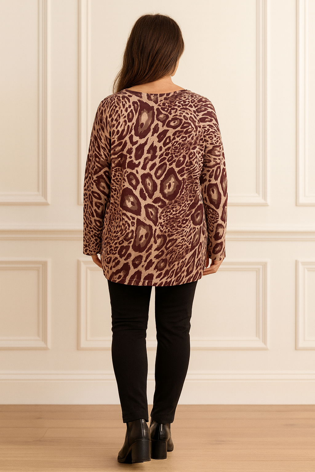 Premium Stitch Devala Necklace Top - Wine