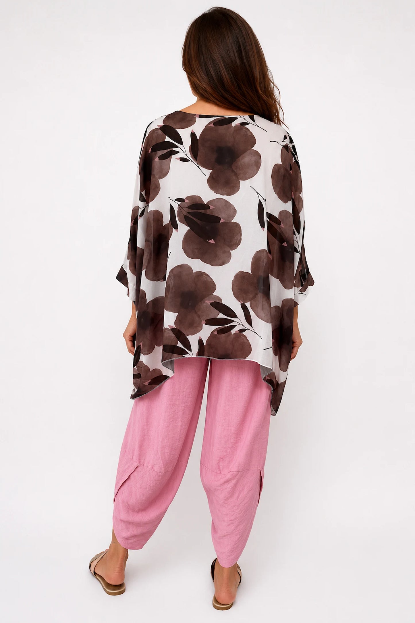 Fully Lined Juliet Batwing Chiffon - Mocha