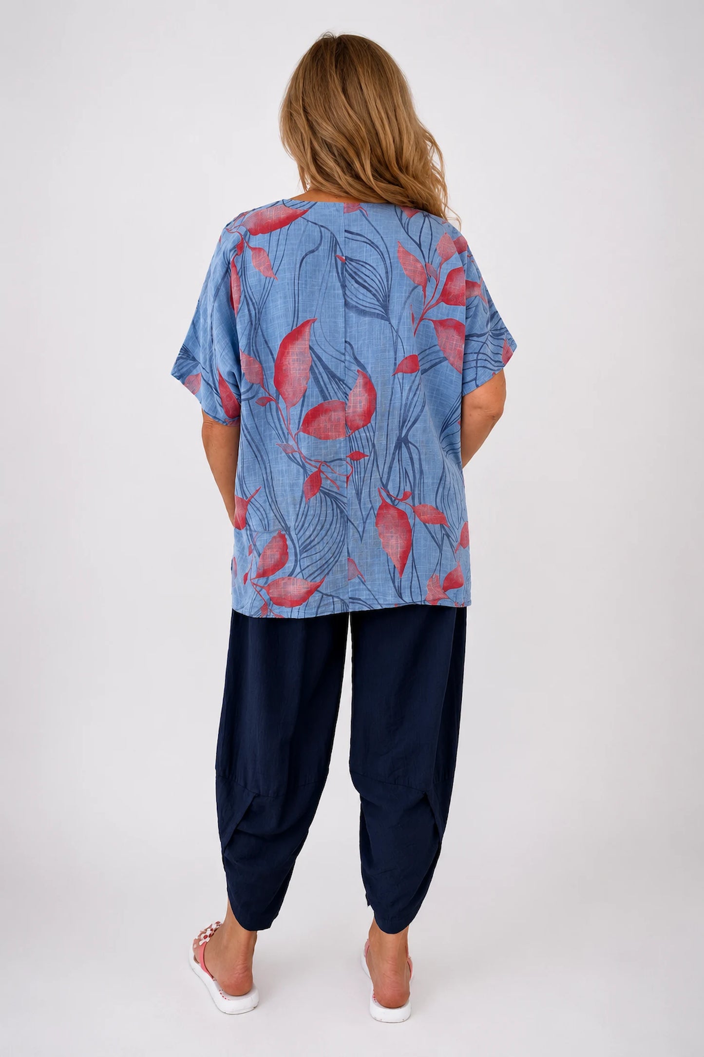 Pure Cotton Darcie Top - Powder Blue