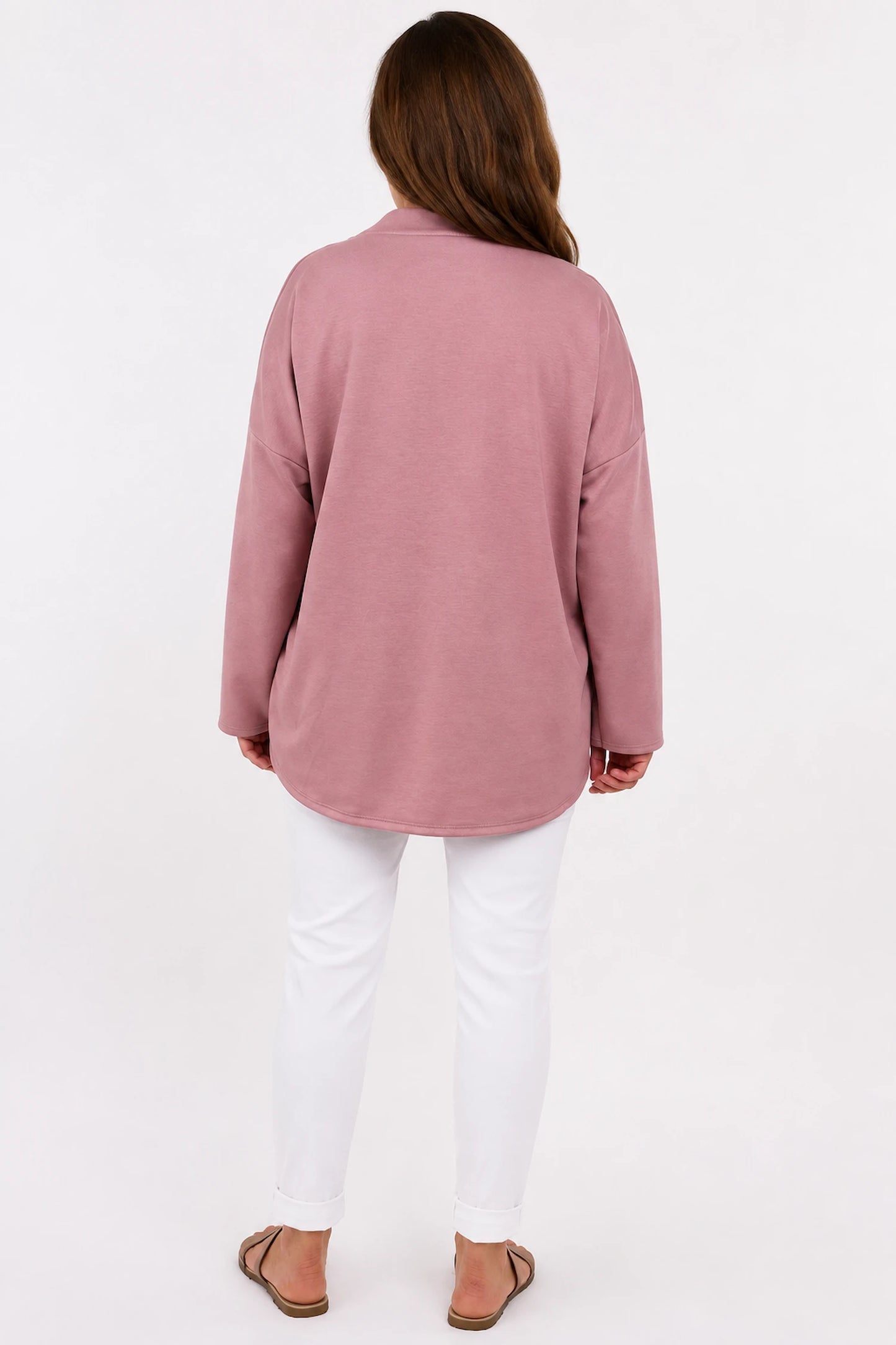 Metallic Gold Tied Hem Maddison Top - Vintage Rose