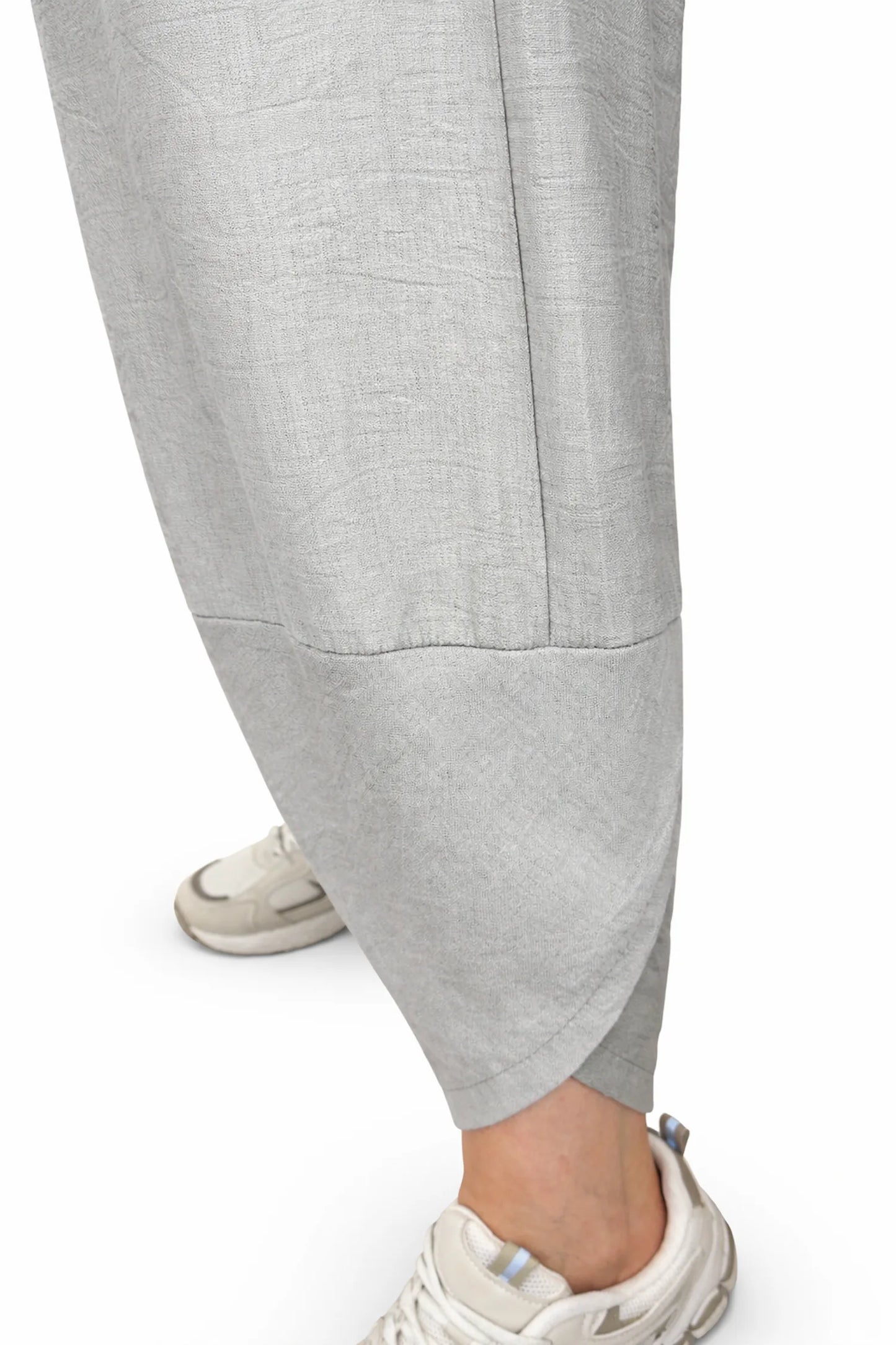 Lagen Look Double Subtle Panel Pocket Elasticated Waist Freya Pants - Soft Greige