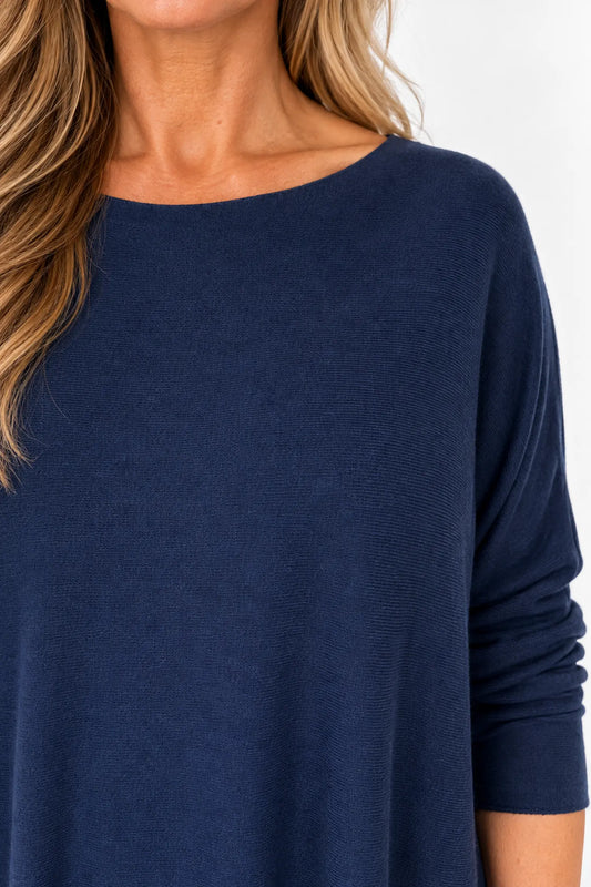 Soft Knit Tuscany Top - Navy