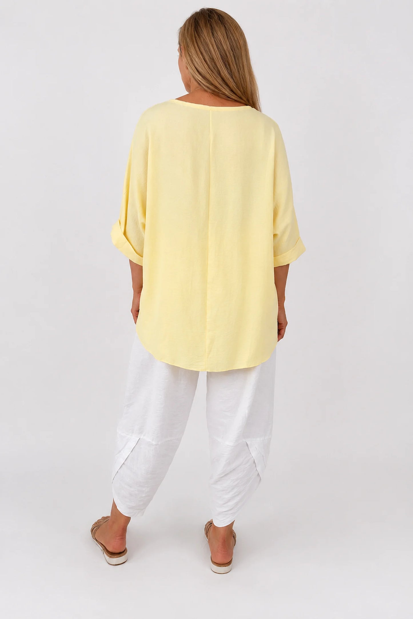 Lightweight Flow Telisa Necklace Top - Limoncello
