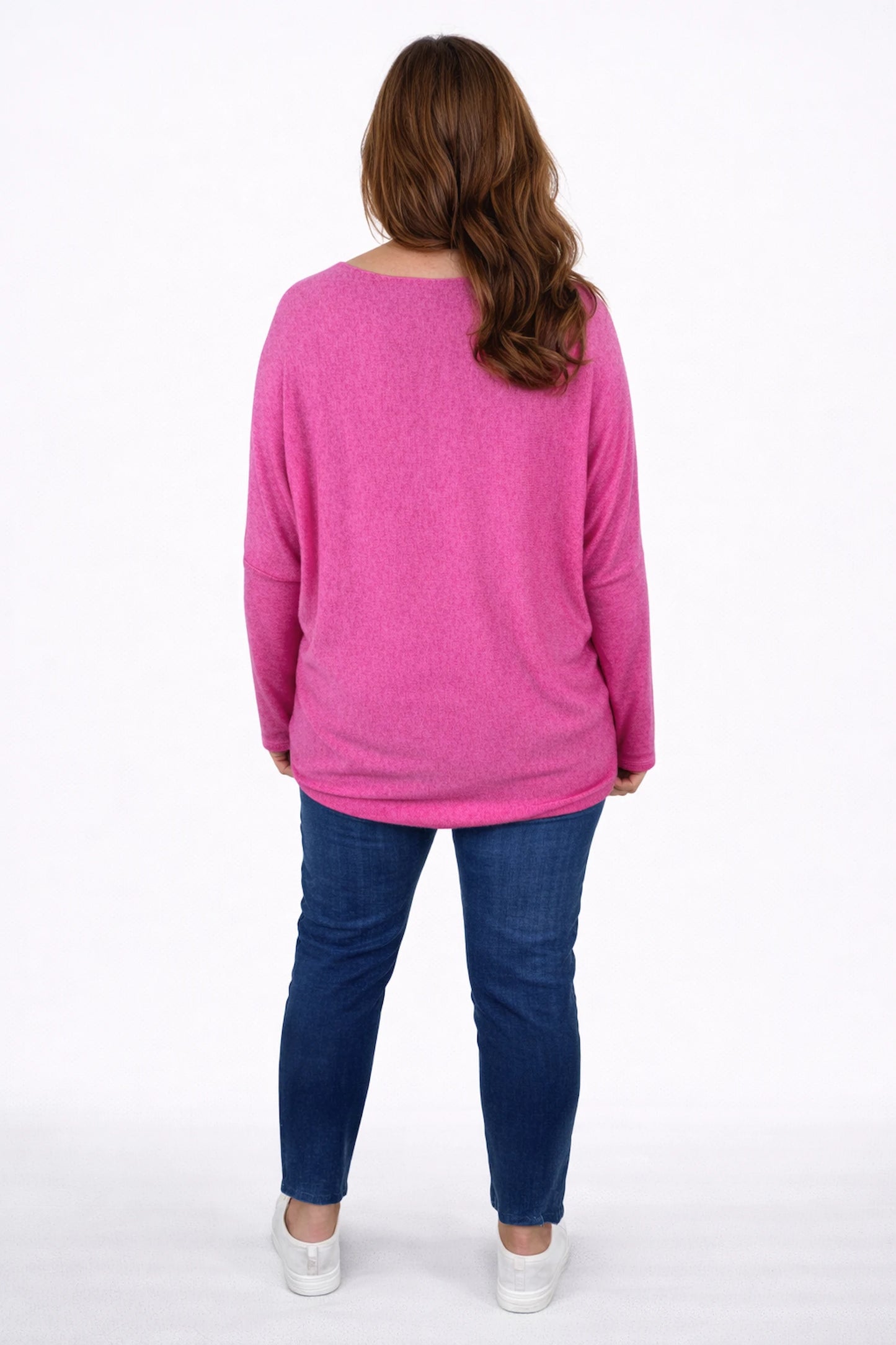 Soft Knit Sparkle Star Batwing Essela Top - Cerys Pink