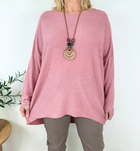 Wool Mix High Low Gigi Necklace Top AW24