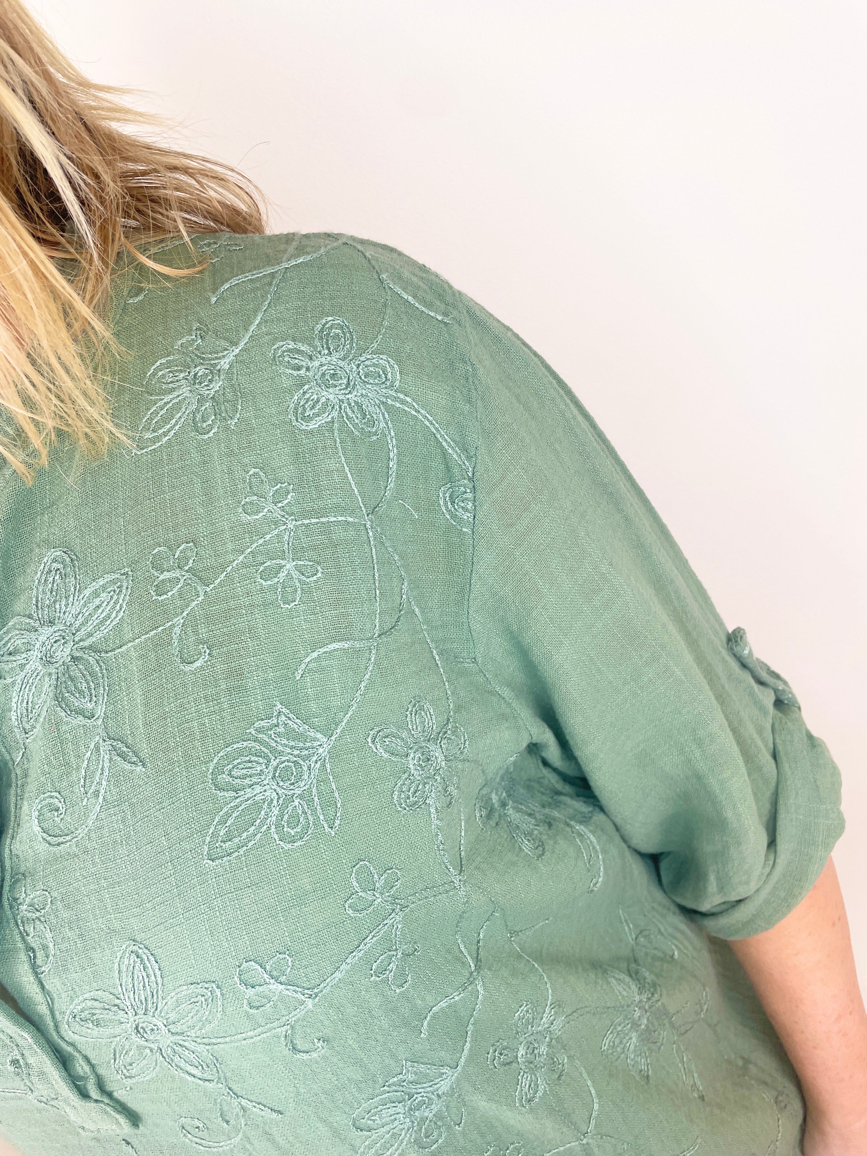 Darcy Embroidered Cotton Shirt