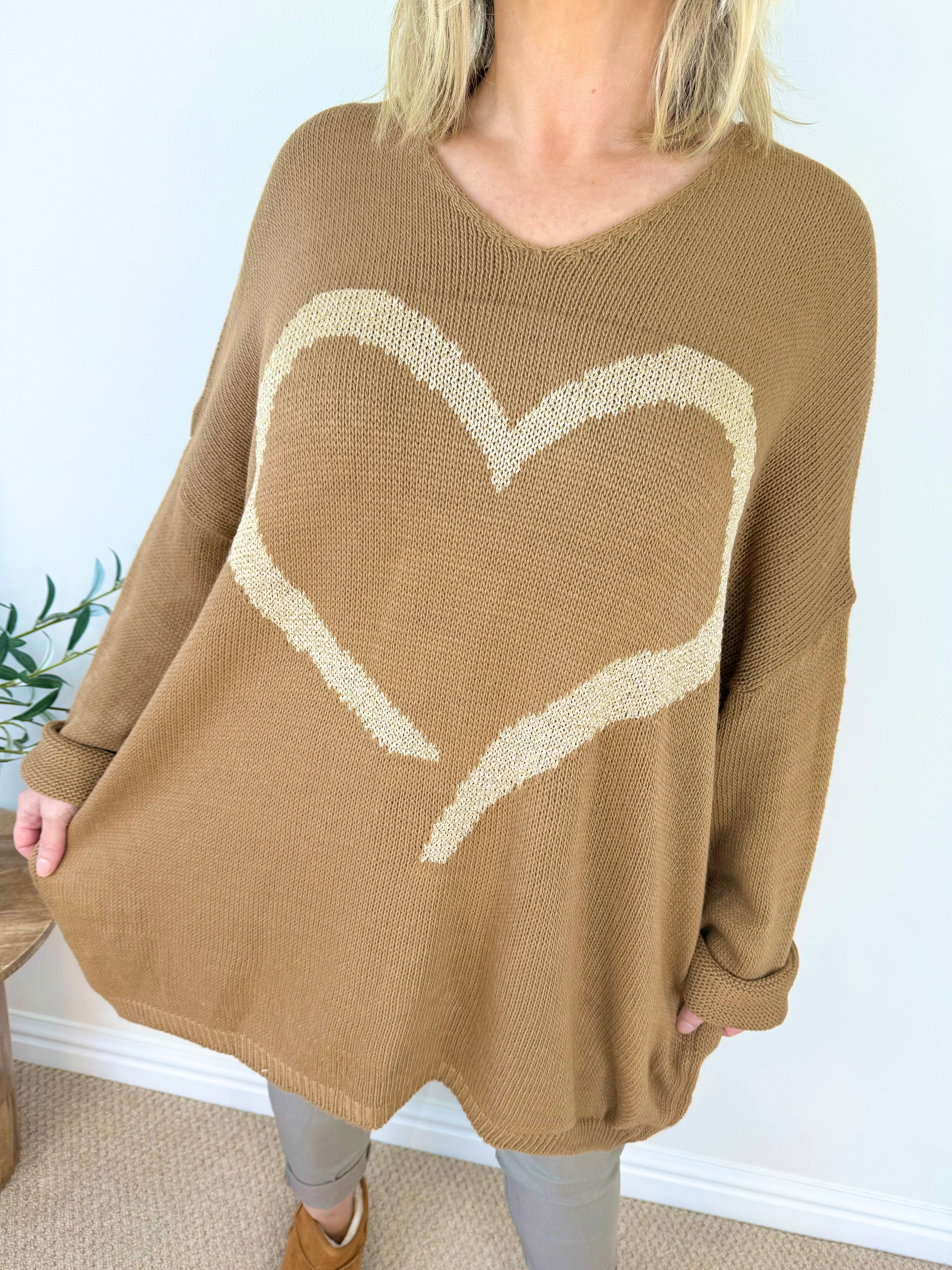 Golden Heart Knit Jumper AW24