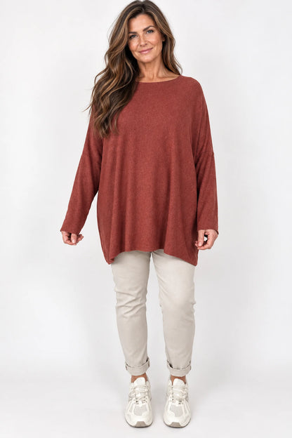 Soft Knit Tuscany Top - Spice Terracotta
