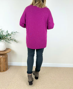 Wool Mix Diamanté Leaf Italia Soft Knit Top AW24