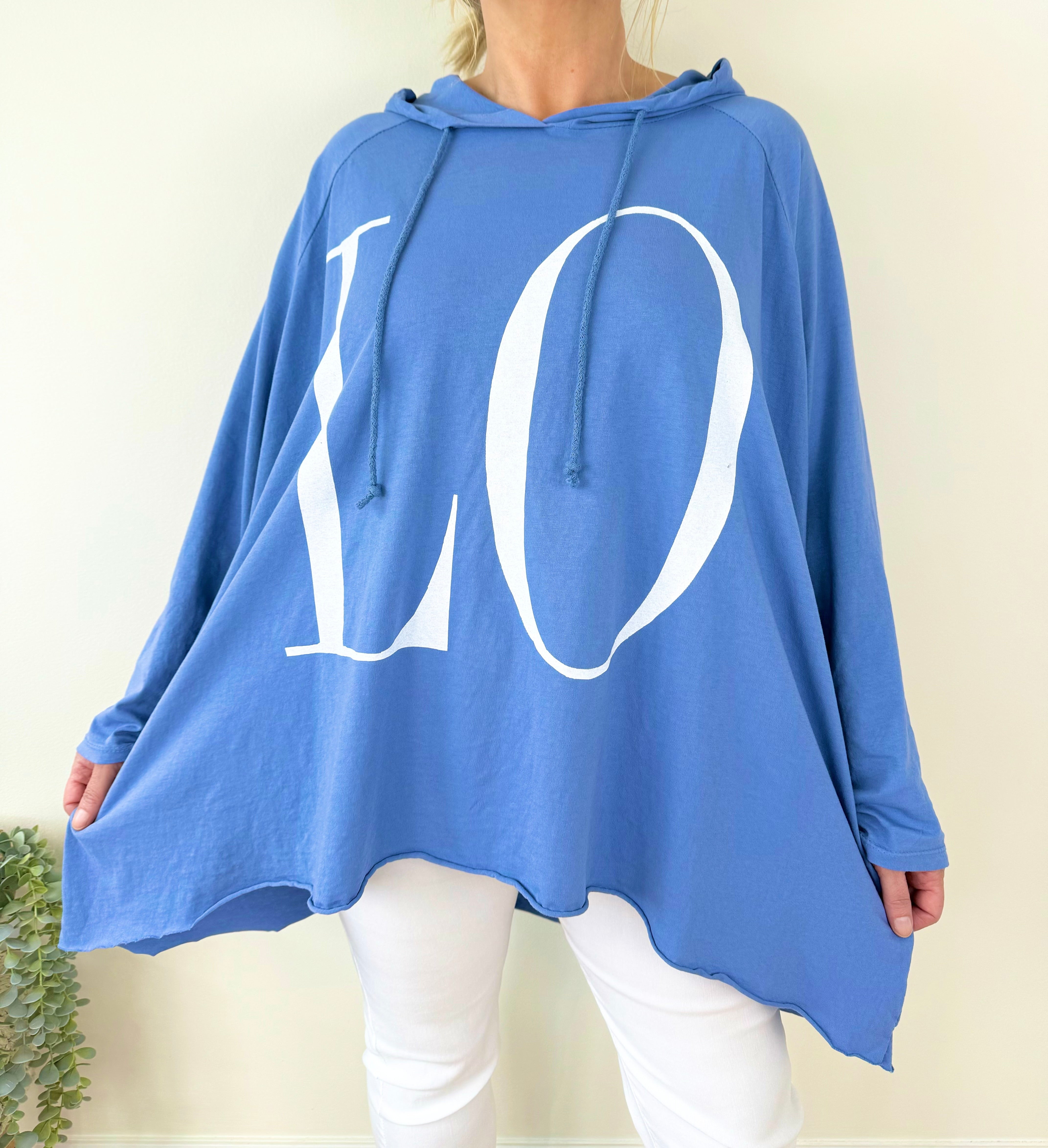 Pure Cotton LOVE Hooded Top SS24