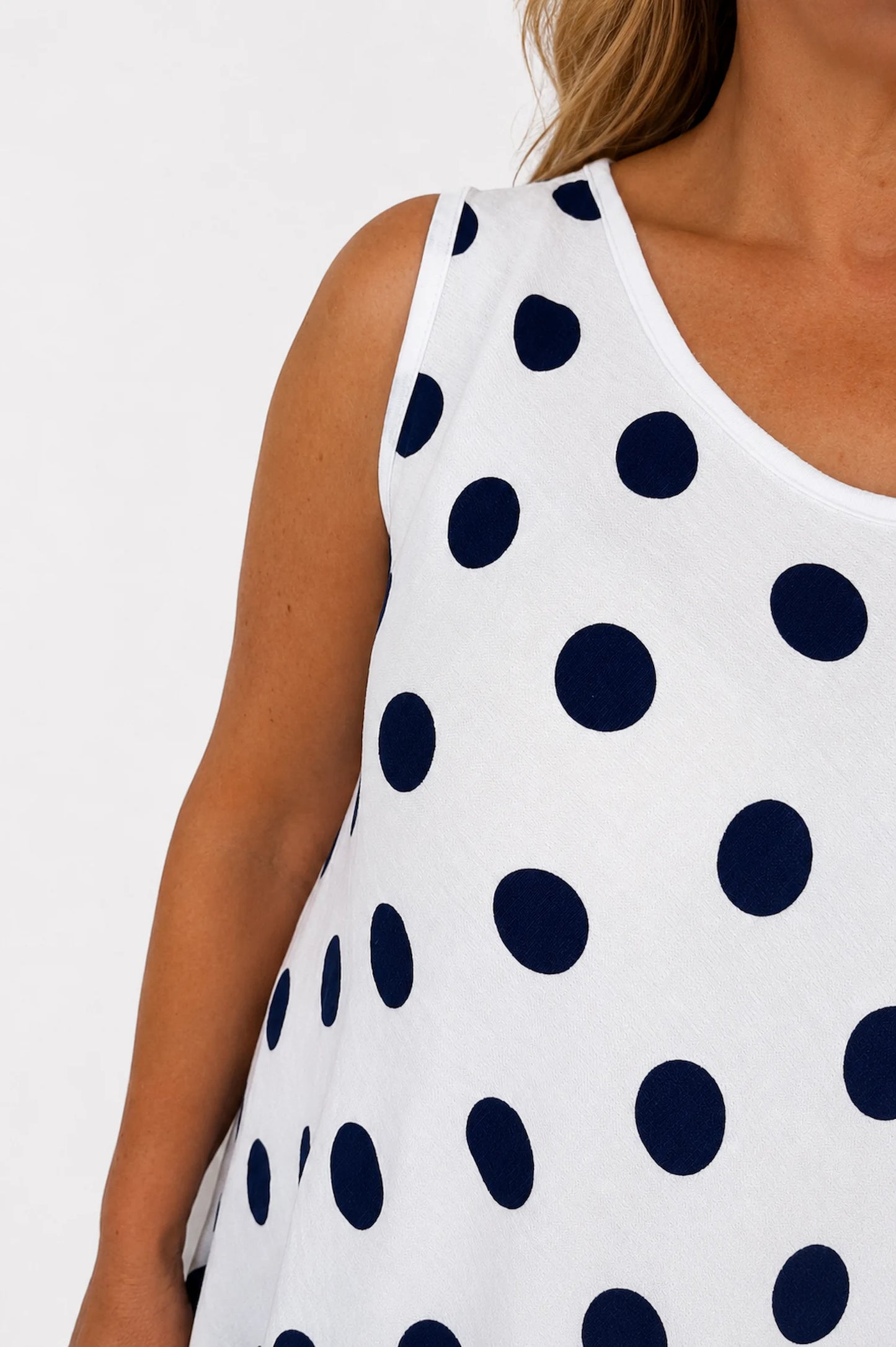 Polka Dot Verity Dress - White