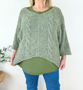 Wool Mix Popcorn Cable Knit Liana Jumper AW24