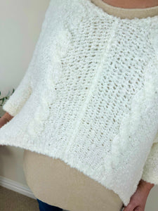 Wool Mix Popcorn Cable Knit Liana Jumper AW24