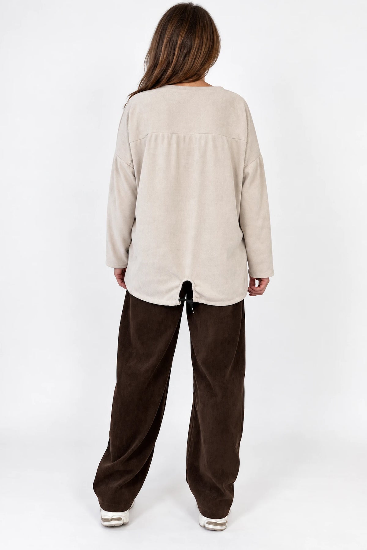 Chenille Seam Front Double Pocket Carletta Pant - Chocolate