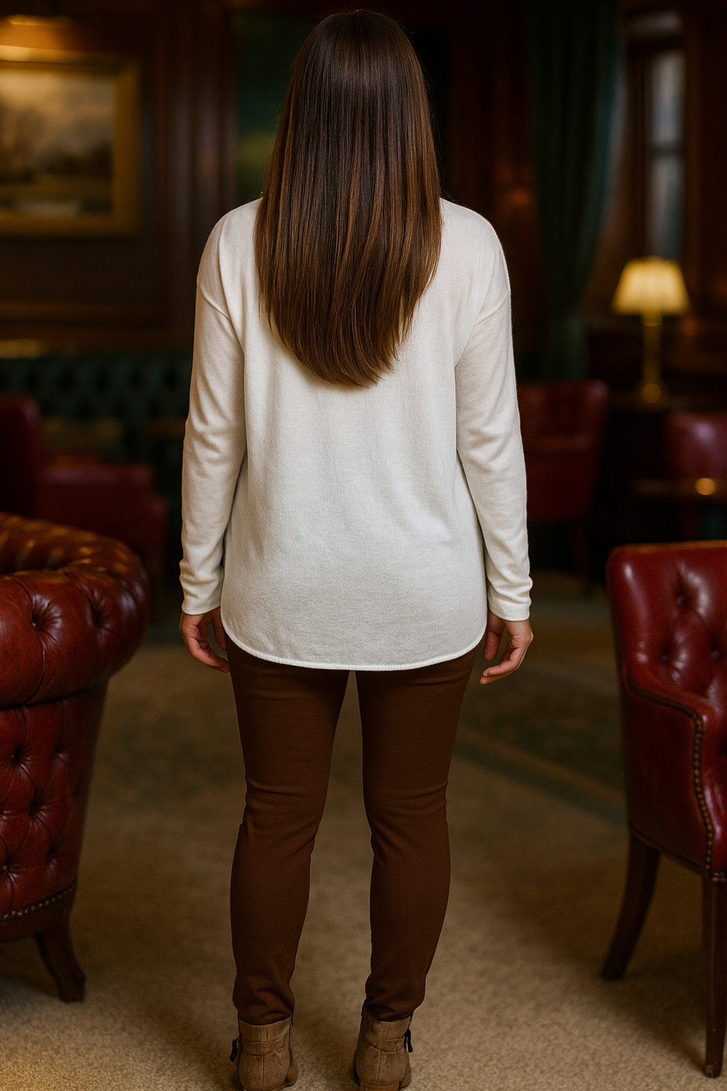 Luxury Soft Knit Diamanté Heart Arilla Jumper - Winter White