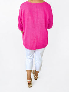 Pure Cotton Diamanté Love Tree Top - Cerys Pink