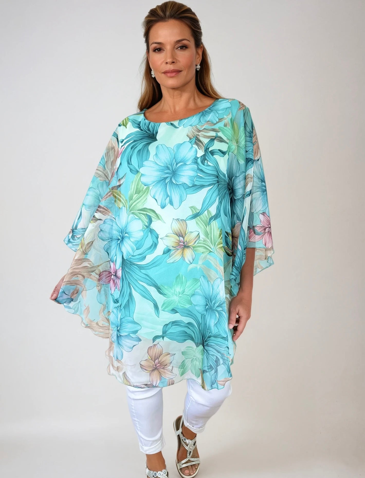 Fully Lined Sarissa Chiffon - Blue Lagoon
