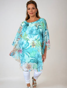 Fully Lined Sarissa Chiffon - Blue Lagoon