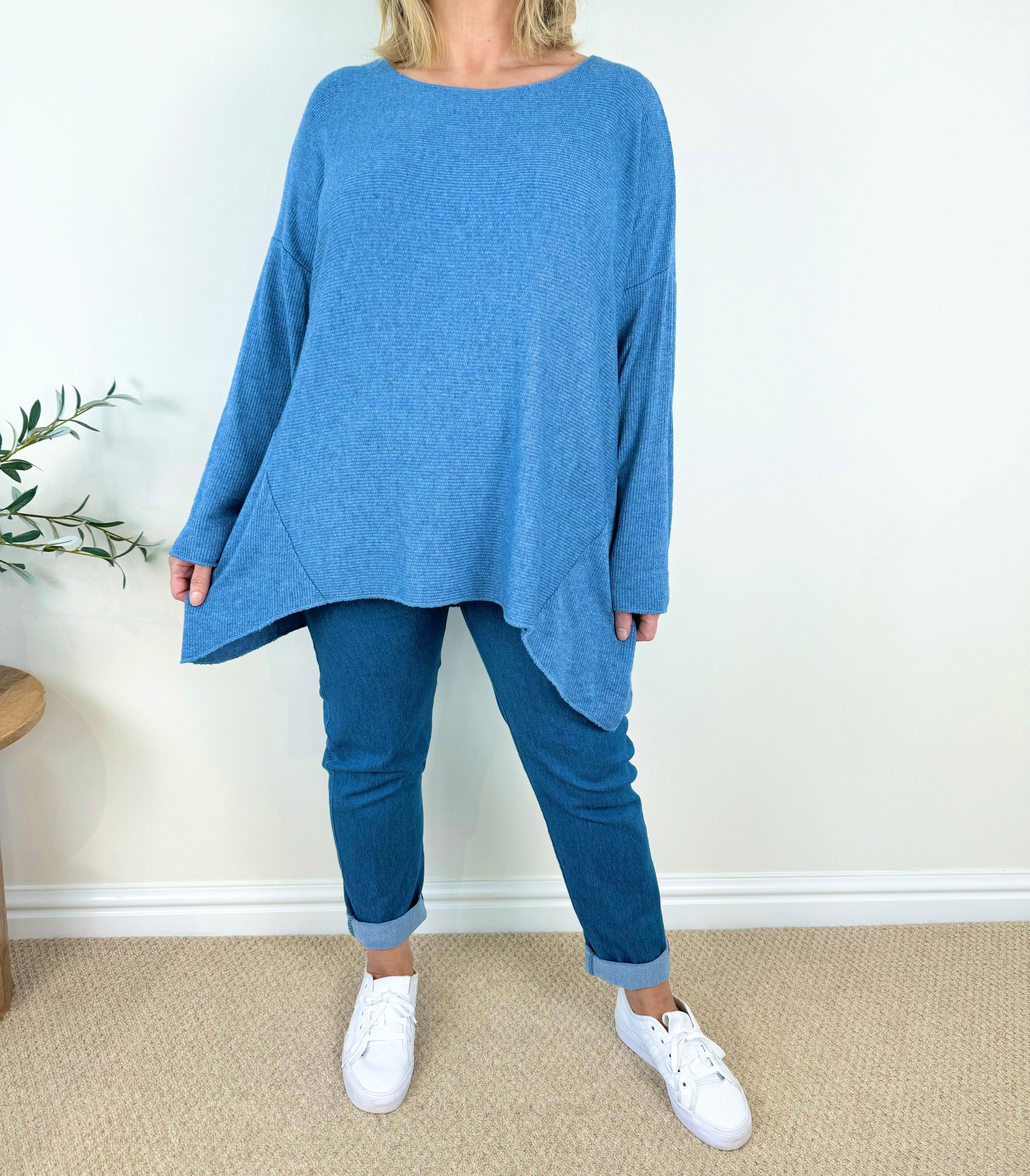 Wool Mix Ribbed Knit Amalfi Top AW24