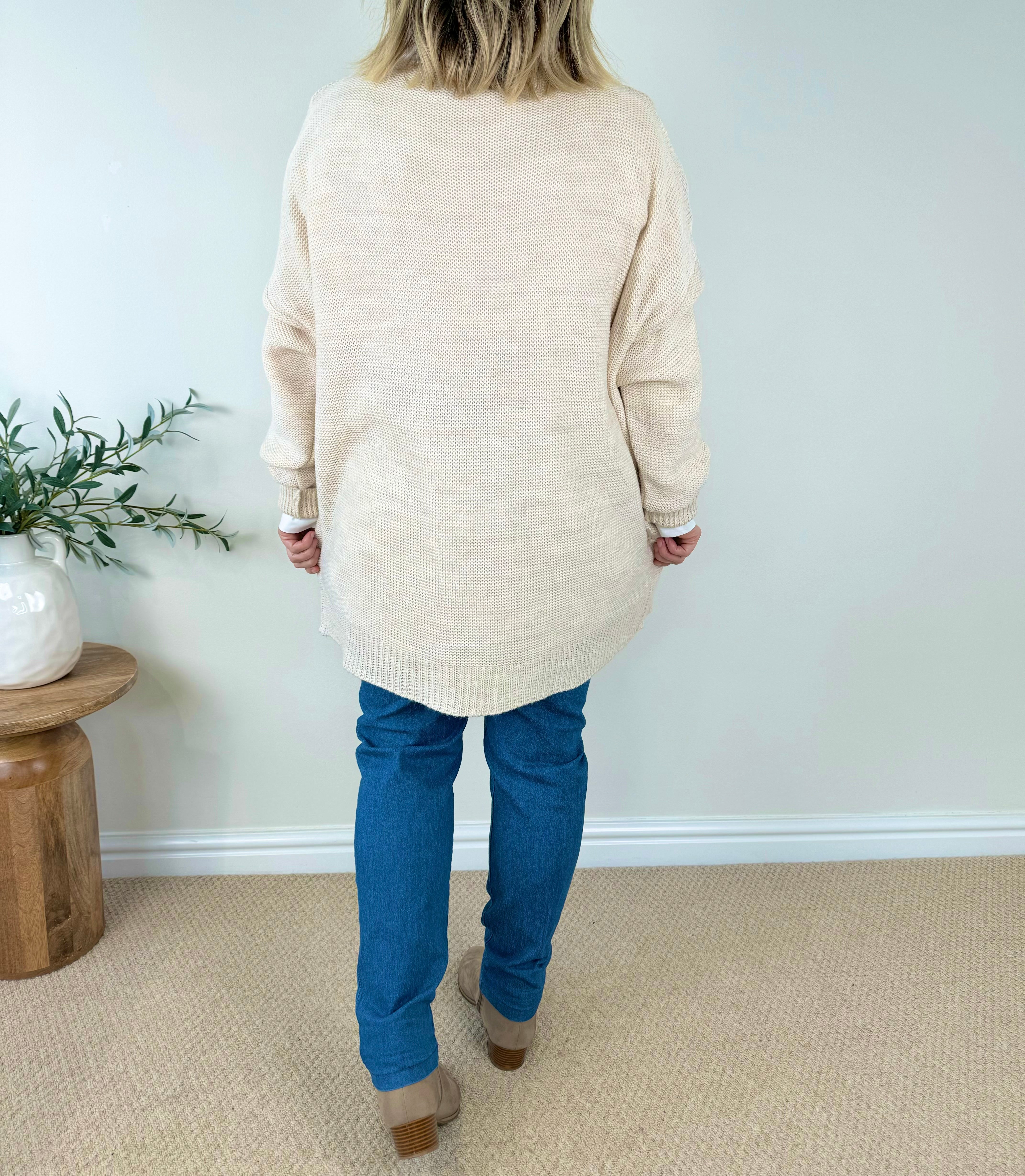 Tanya Wool Mix Soft Knit Heart Jumper AW24 - Cream