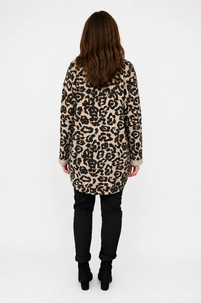 Pure Cotton Divera Leopard Top - Beige