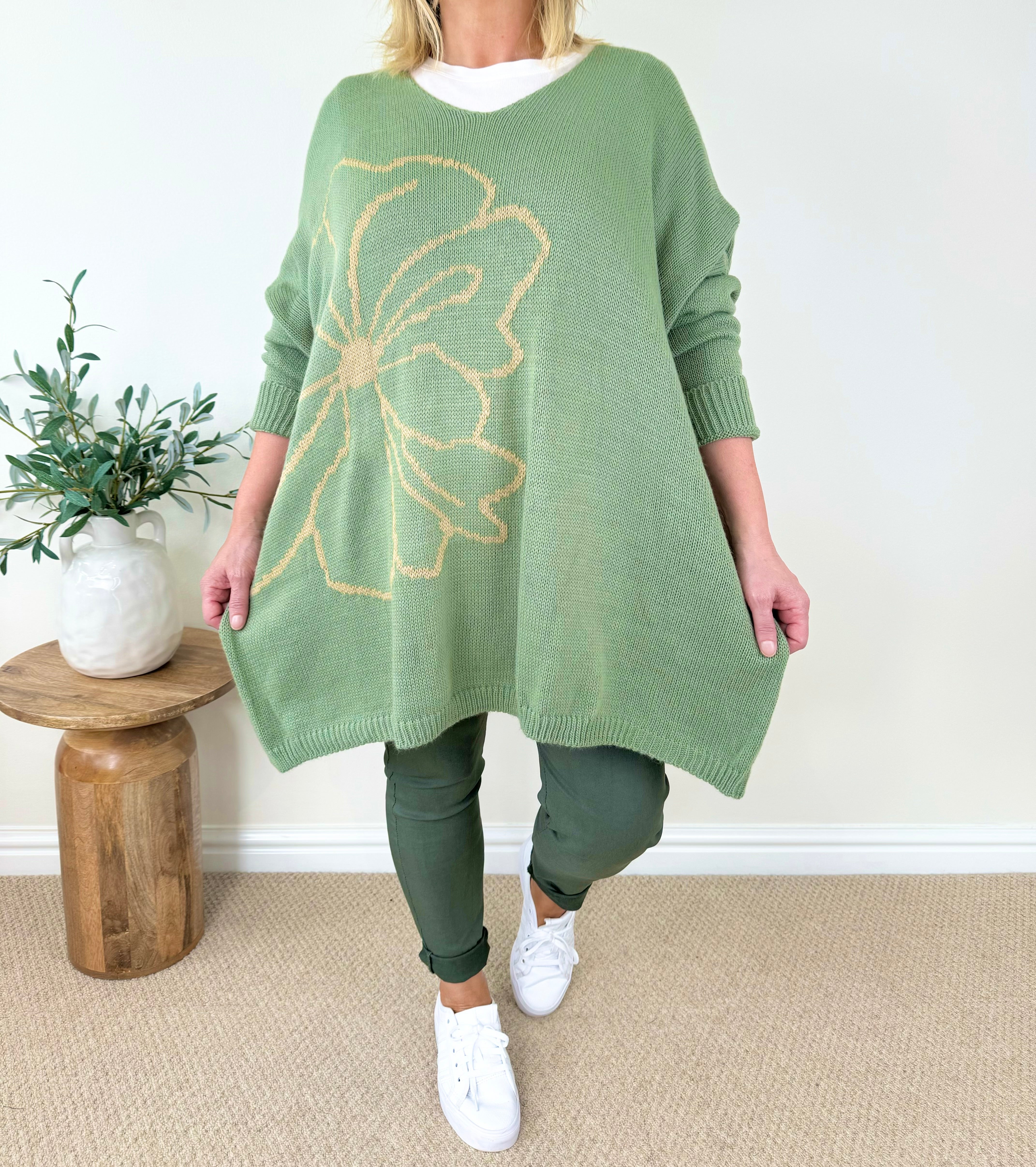 Gold Clover Knit Jumper AW24