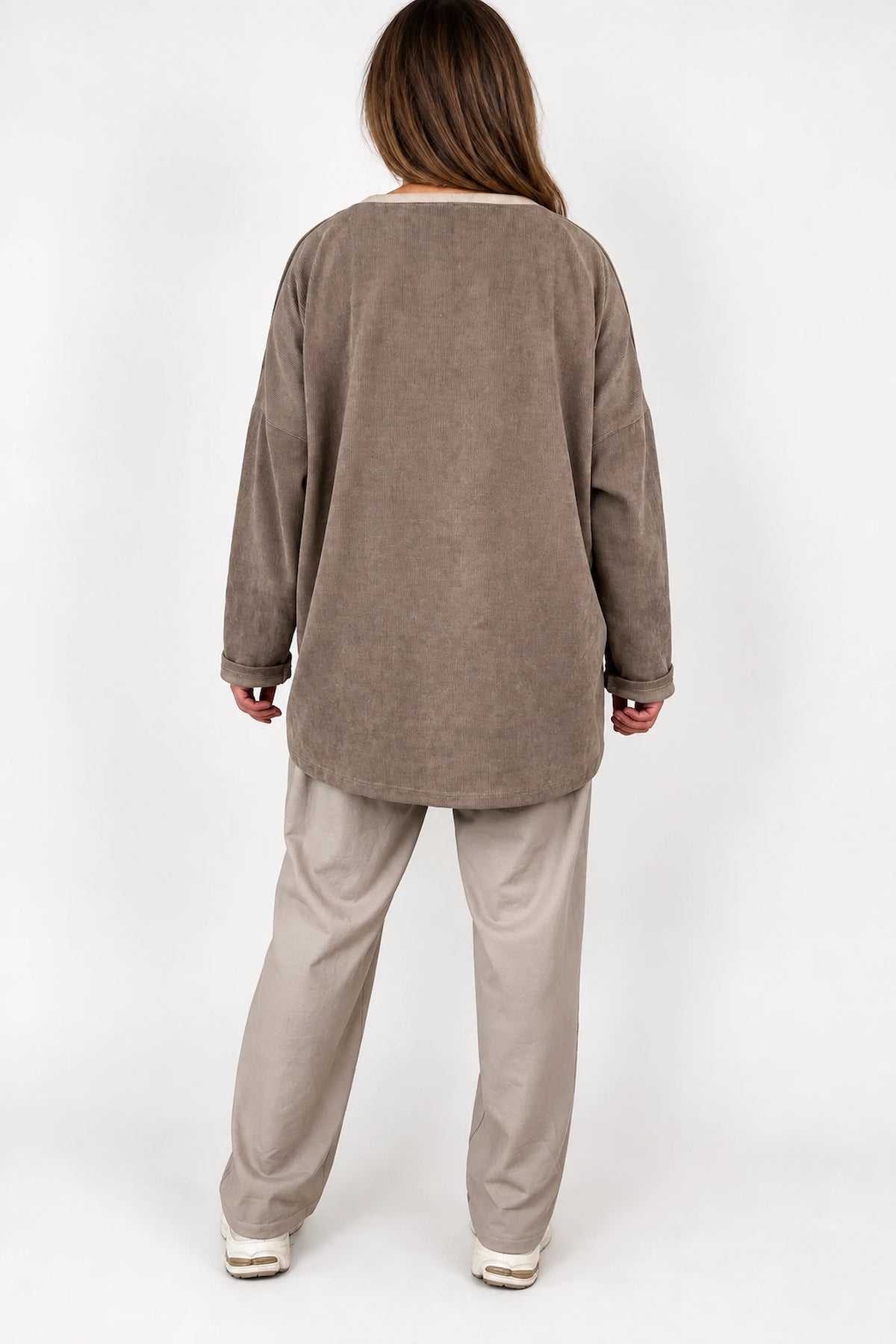 Premium Weight Cotton Double Pocket Button Detail Milan Joggers - Beige