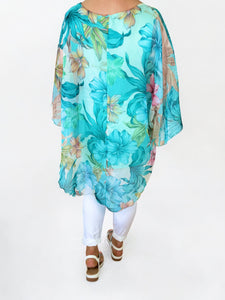 Fully Lined Sarissa Chiffon - Blue Lagoon