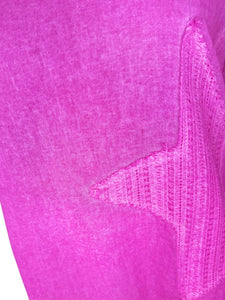 Linen Mix Washed Cotton Rugged Bottom Miala Top - Cerys Pink